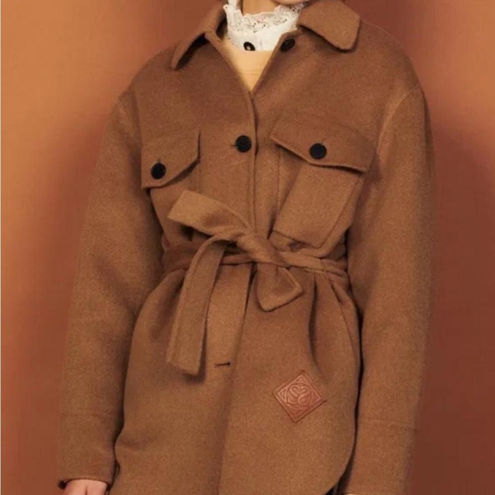 Sandro Wool Overshirt Coat
